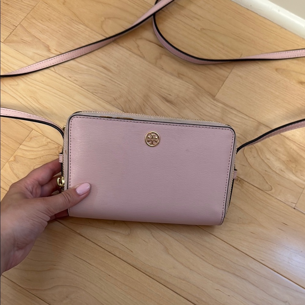 Tory Burch Pink Leather Crossbody Bag